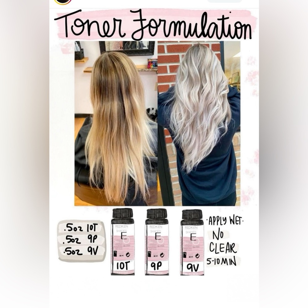 4 PIECE SET – Redken Shades EQ Toners + 8oz Processing Solution INCLUDED
